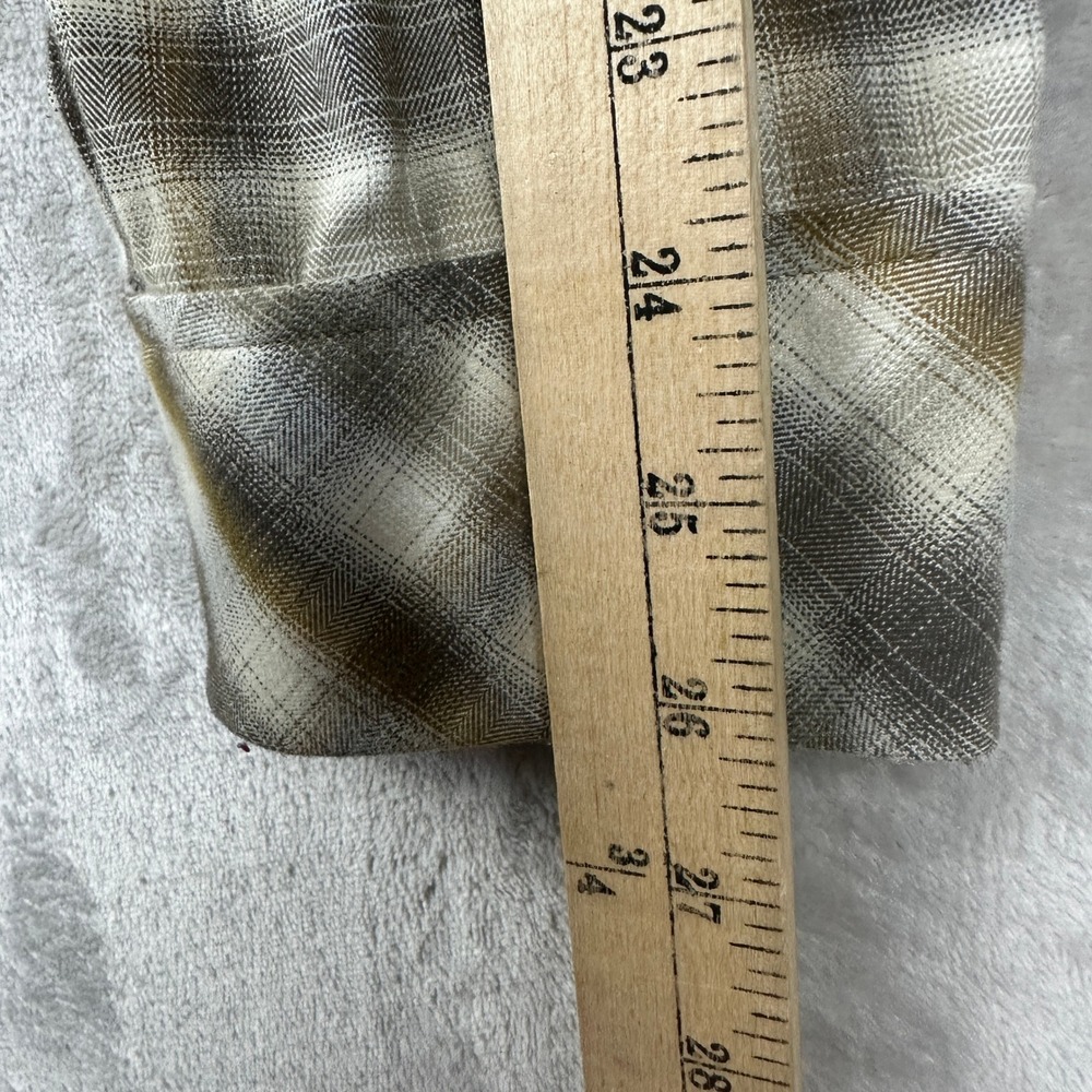 Prana Mens XL Brown White Plaid Snap Front Long Sleeve Shirt‎ M23181373 Gorpcore - Picture 11 of 12